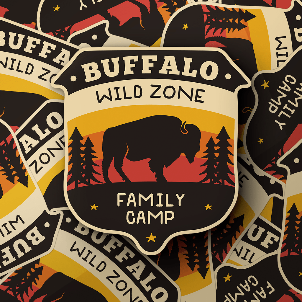 Buffalo Wild Zone Camping Sticker