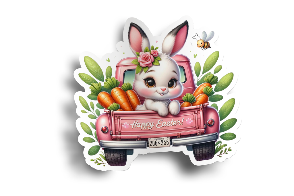 Bunny Carrot Truck Sticker