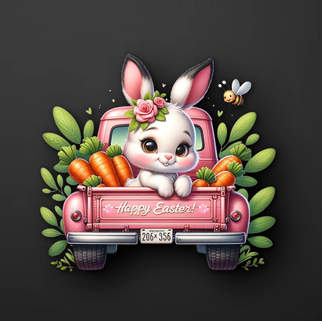 Bunny Carrot Truck Sticker