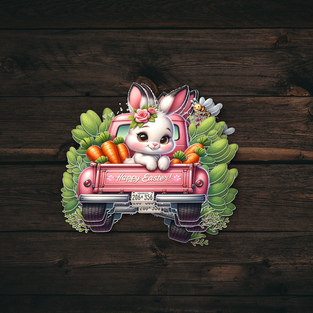 Bunny Carrot Truck Sticker