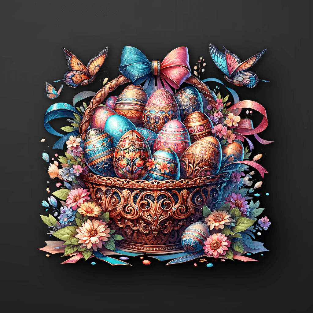 Butterfly Easter Basket Sticker