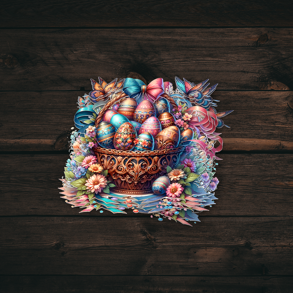 Butterfly Easter Basket Sticker