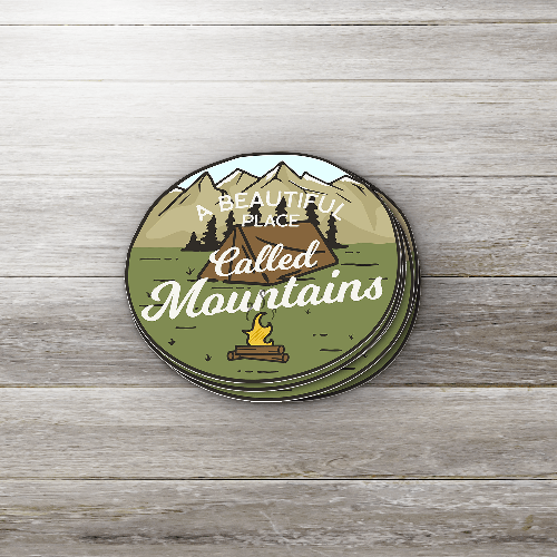 A Beautiful Place Mountain Sticker