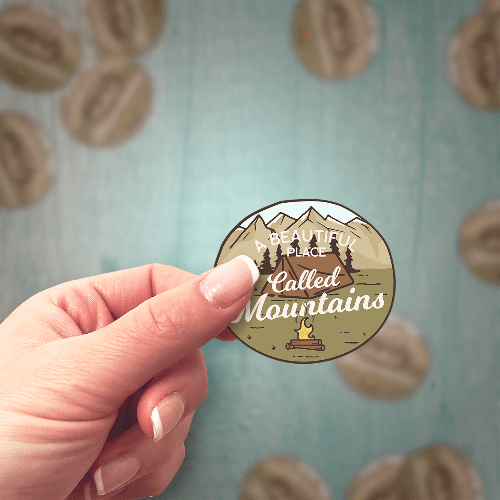 A Beautiful Place Mountain Sticker