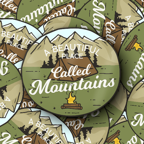 A Beautiful Place Mountain Sticker