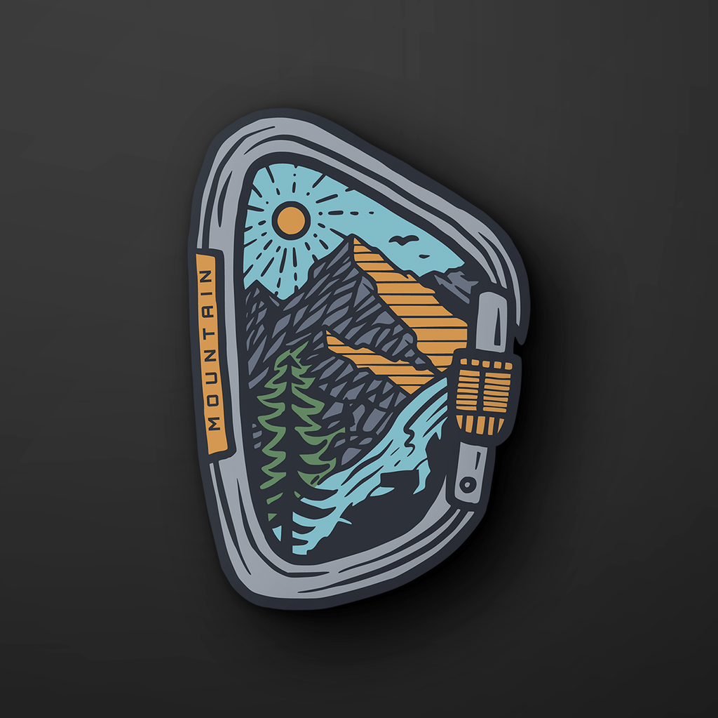 Carabiner Hiking Sticker