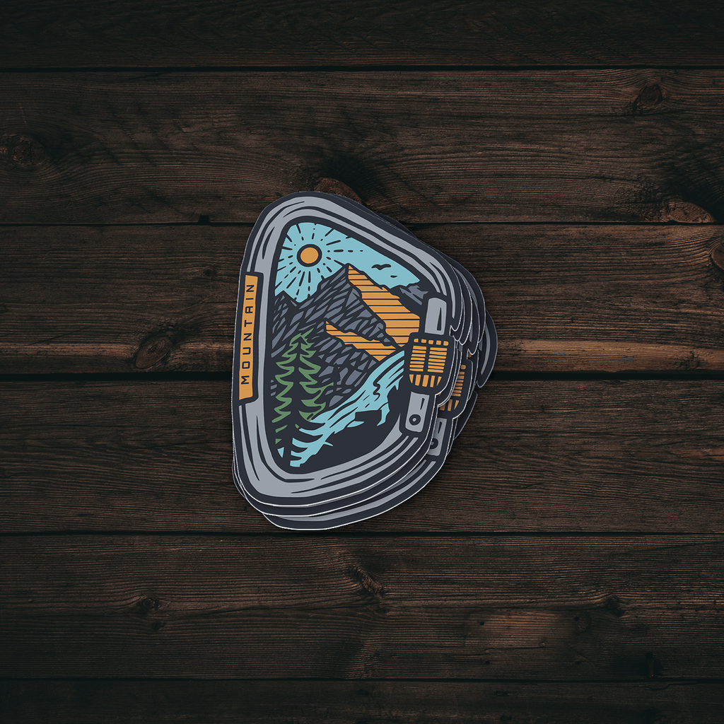 Carabiner Hiking Sticker