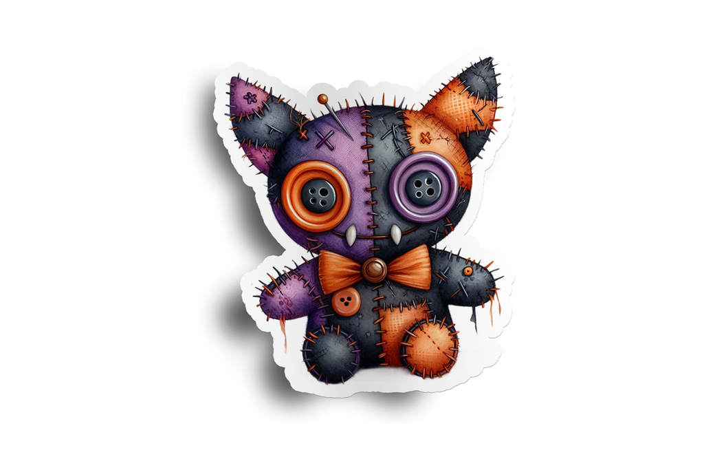 Scary Cat Voodoo Sticker