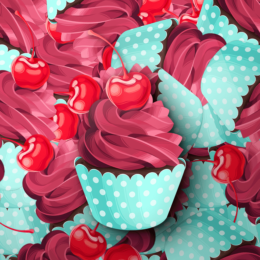 Cherry Top Cupcake Sticker