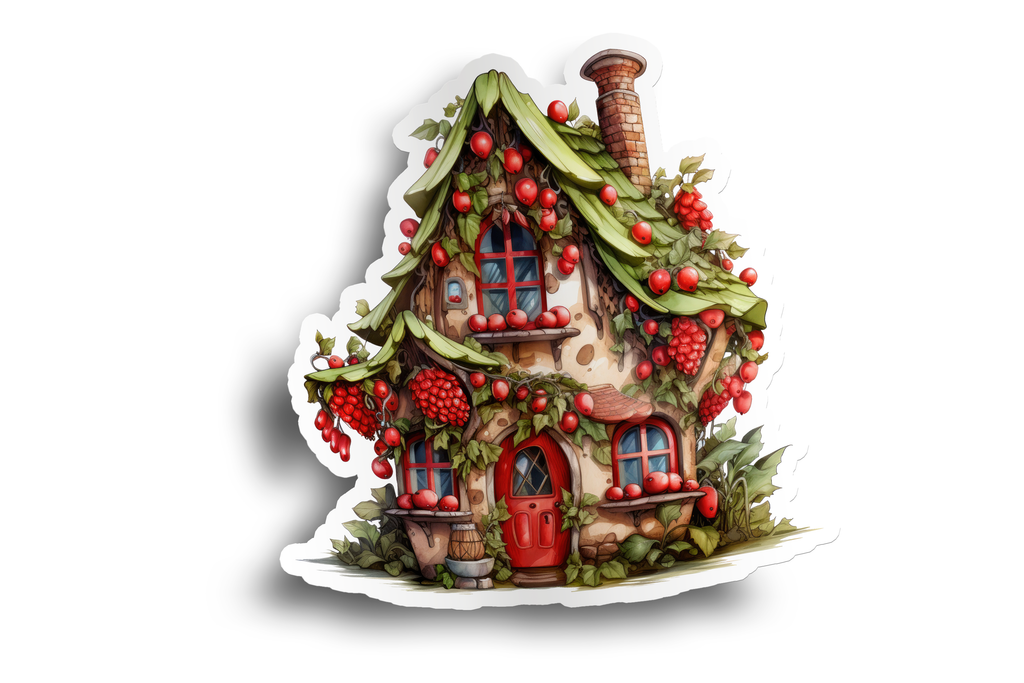 Christmas Berry House Sticker