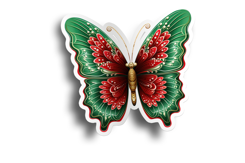 Christmas Butterfly Sticker