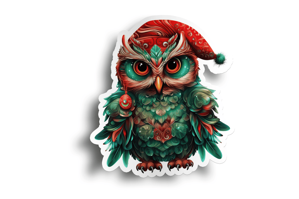 Christmas Owl Sticker