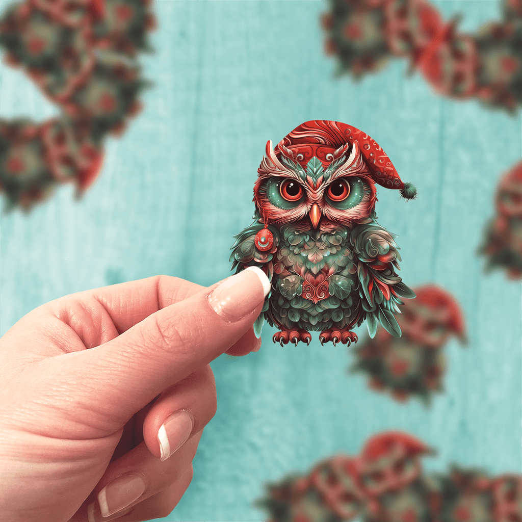 Christmas Owl Sticker