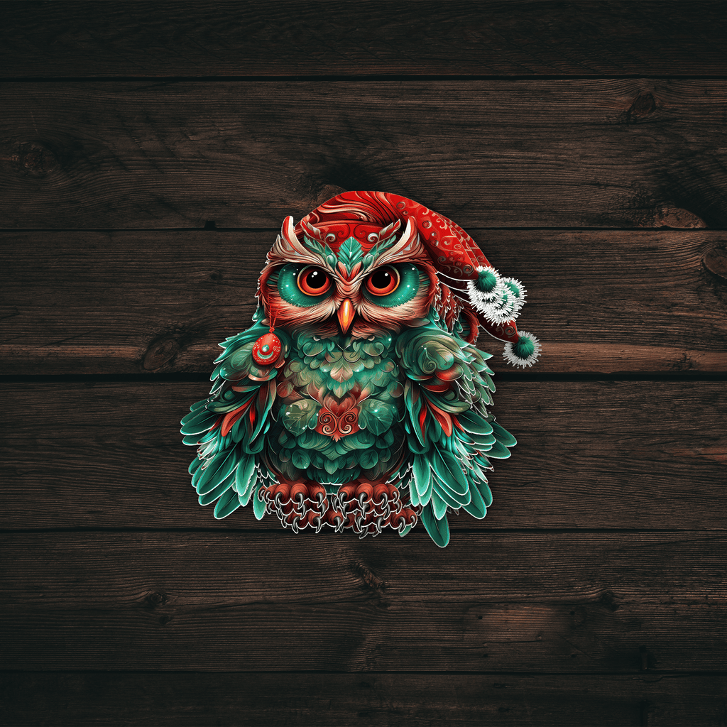 Christmas Owl Sticker