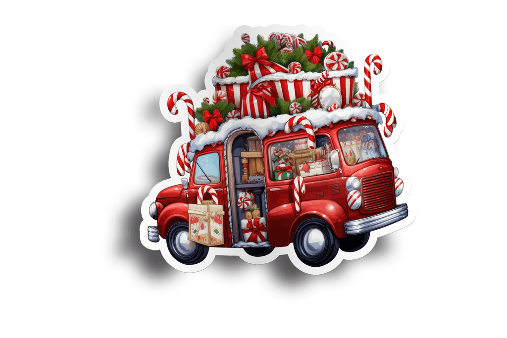 Christmas Truck Sticker