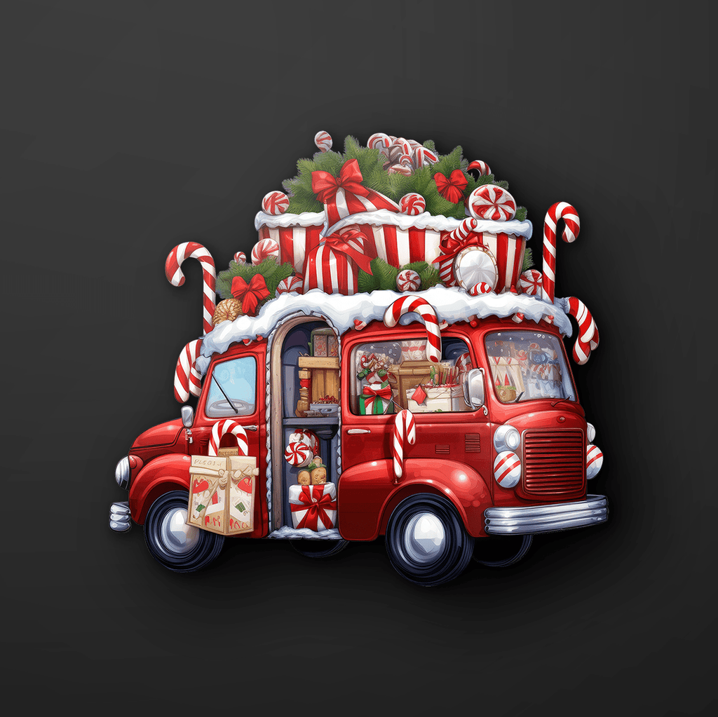 Christmas Truck Sticker