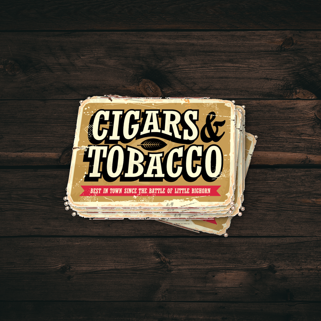 Cigar and Tobacco Vintage Sticker