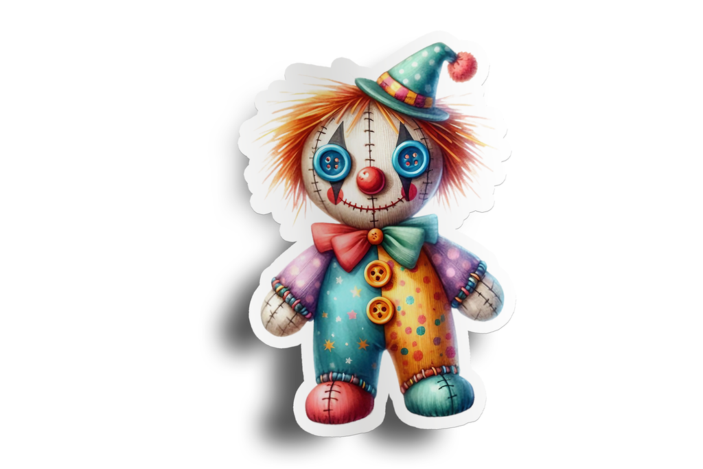 Circus Clown Voodoo Sticker