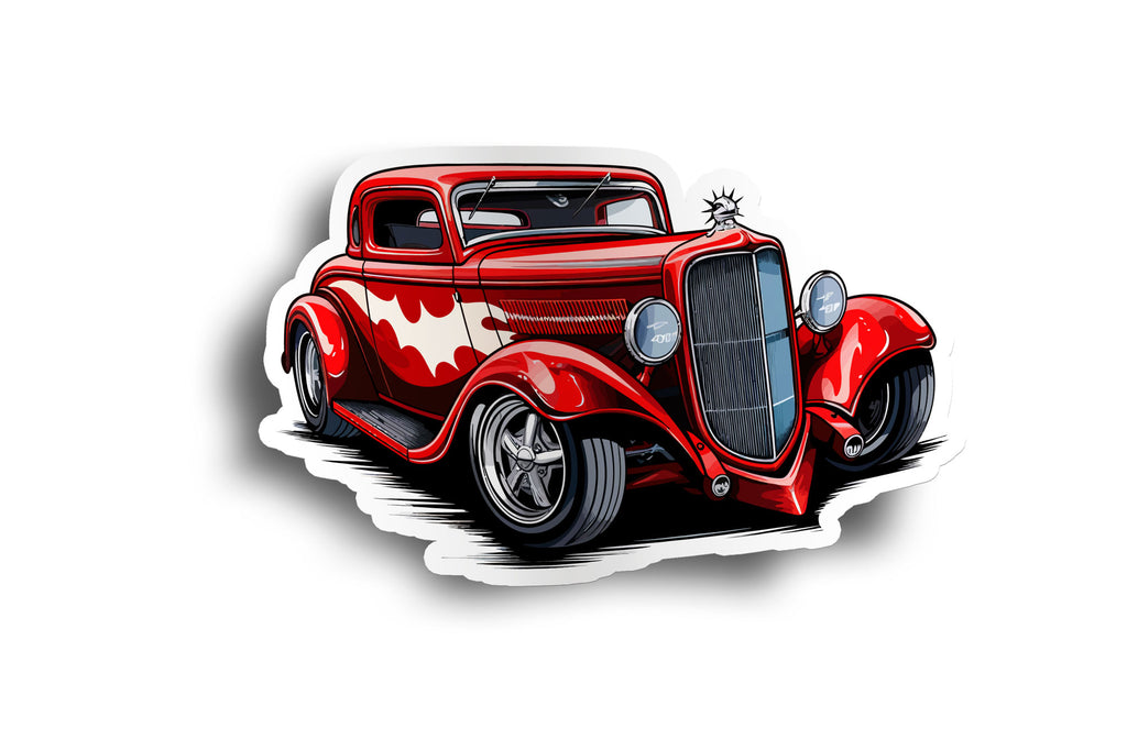 Classic Red Roadster Decal