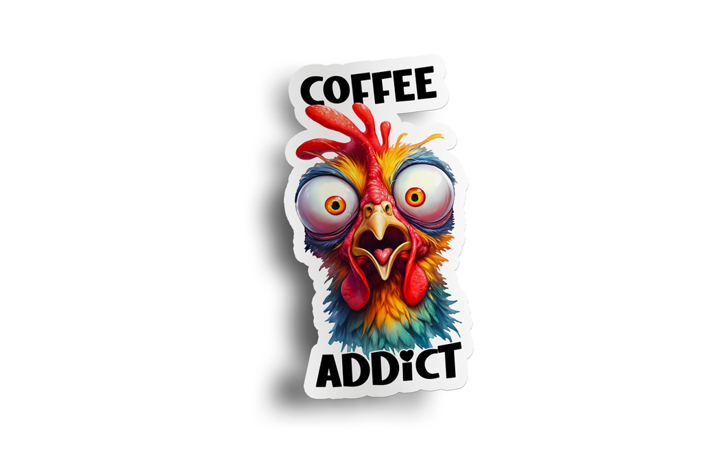 Coffee Addict Funny Sticker