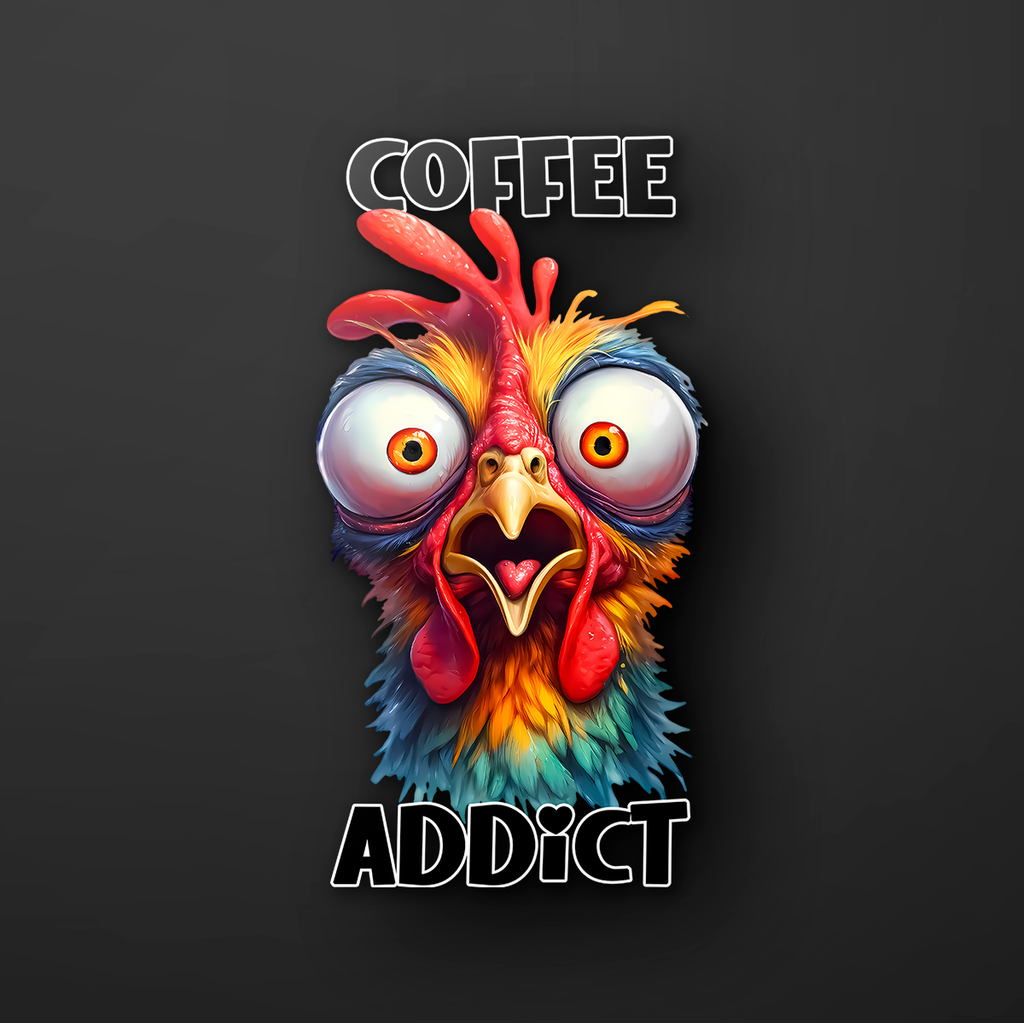 Coffee Addict Funny Sticker