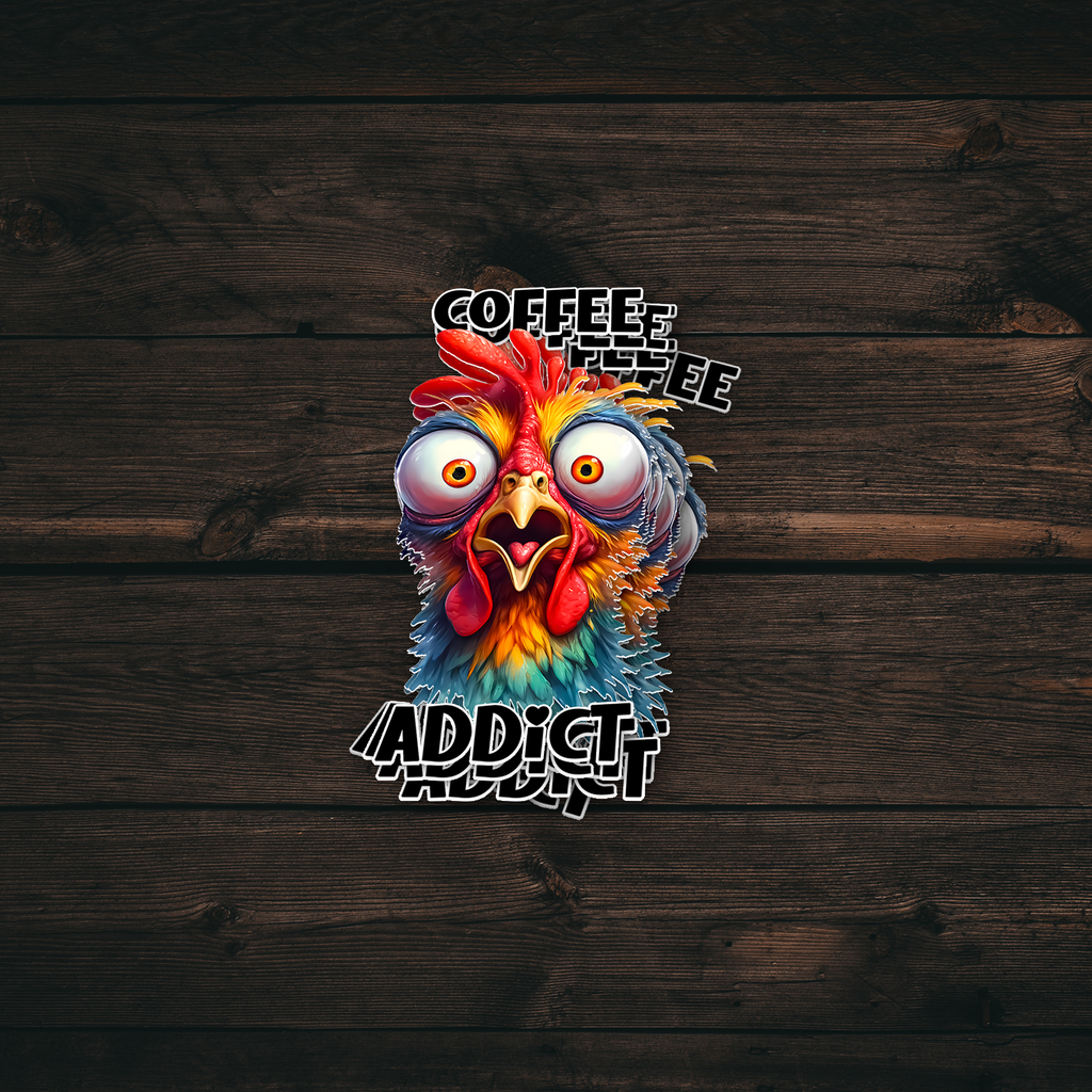 Coffee Addict Funny Sticker