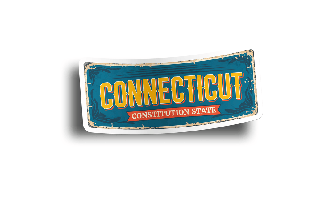 Connecticut State Vintage Sticker