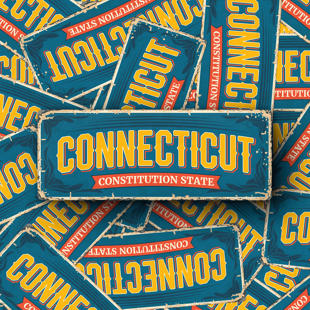 Connecticut State Vintage Sticker