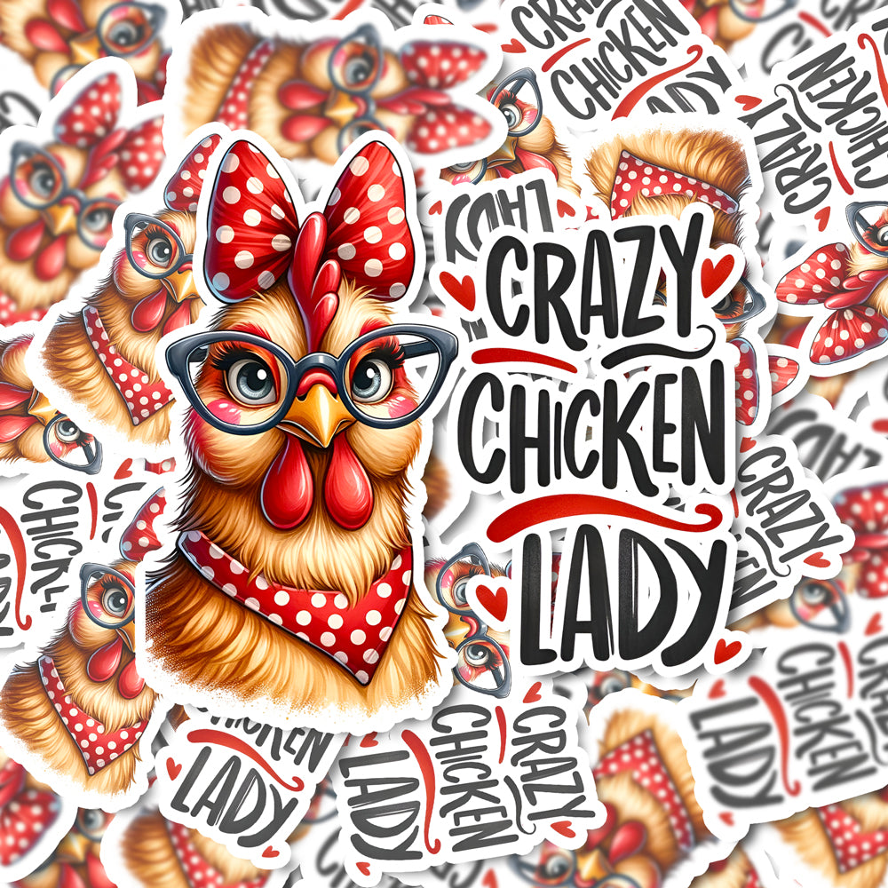 Crazy Chicken Lady Magnet