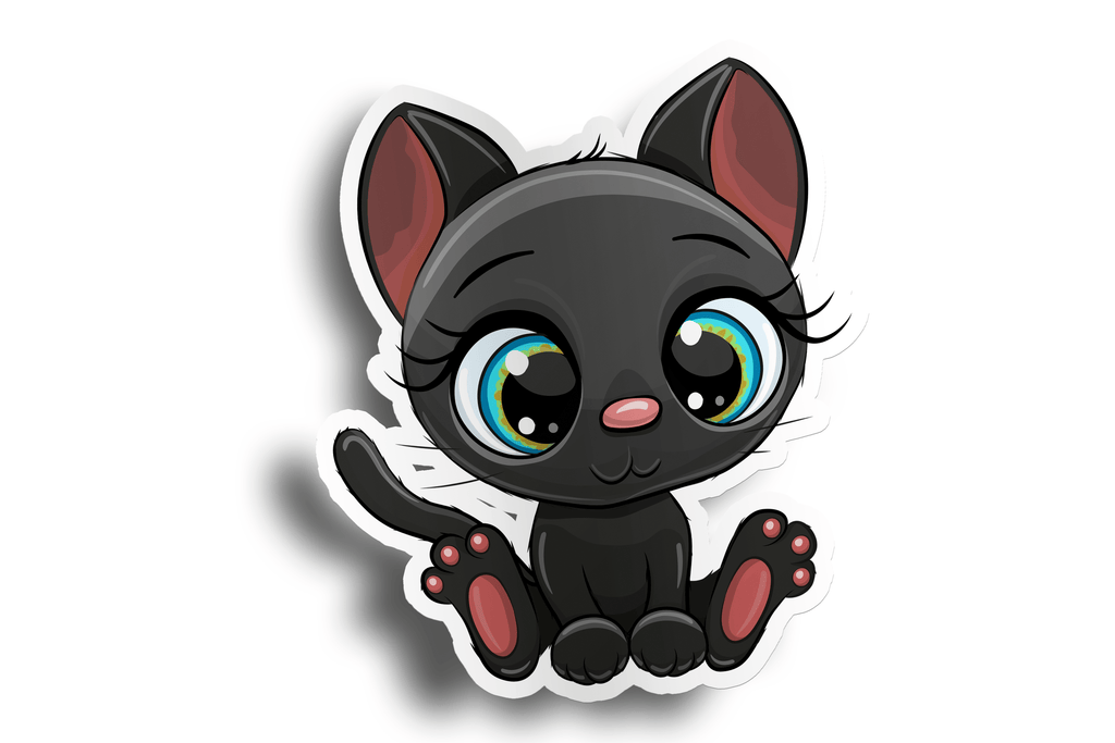 Cute Black Kitten Sticker