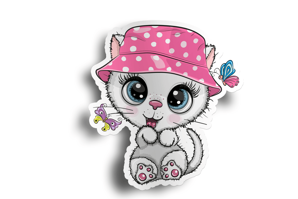 Baby Kitten Bucket Hat Sticker