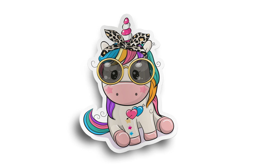 Unicorn Bandana Girl Sticker