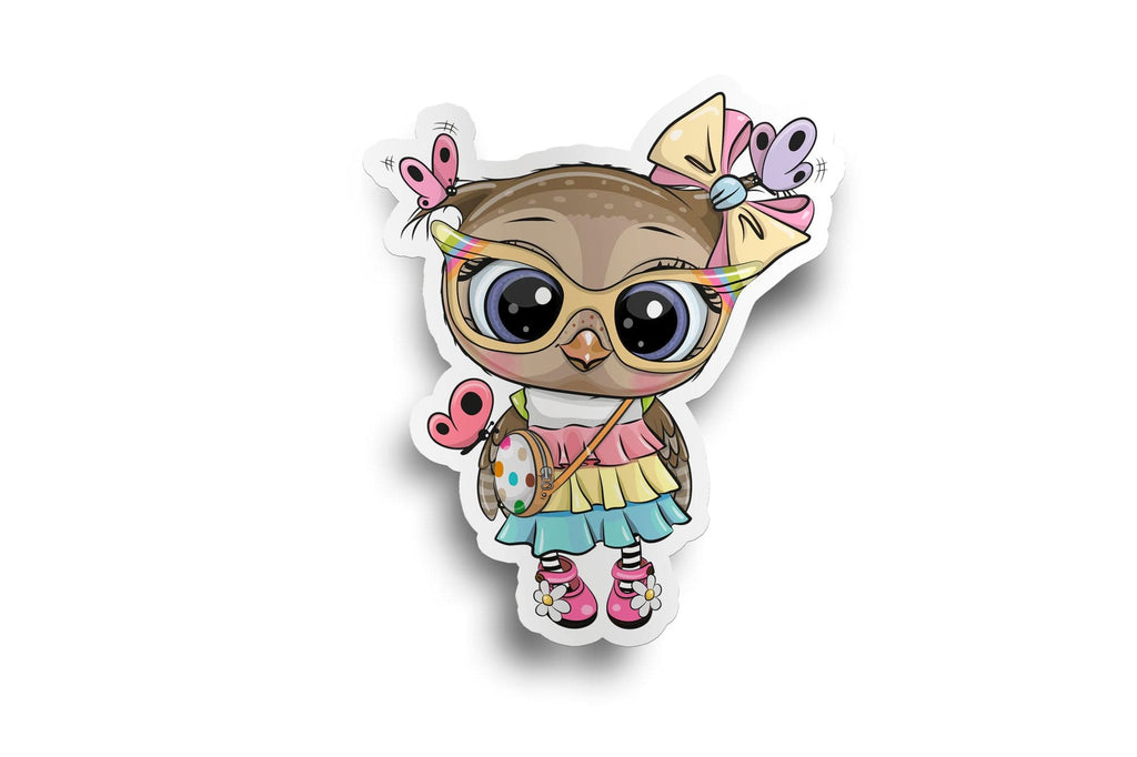 Daisy Owl Girl Sticker