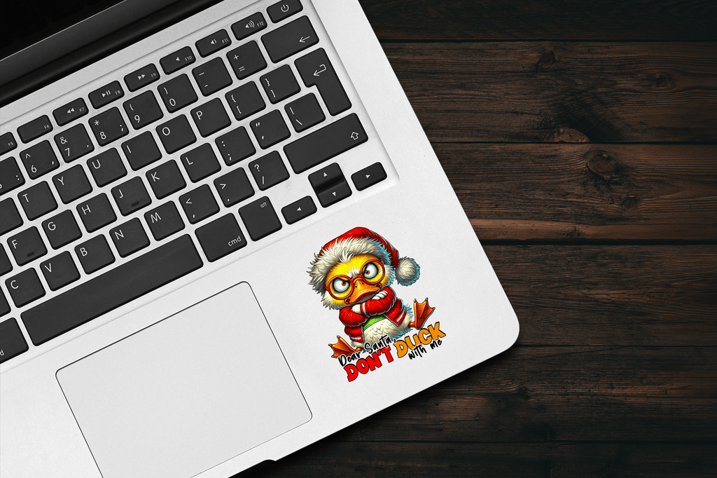 Dear Santa Don't Duck With Me Sticker