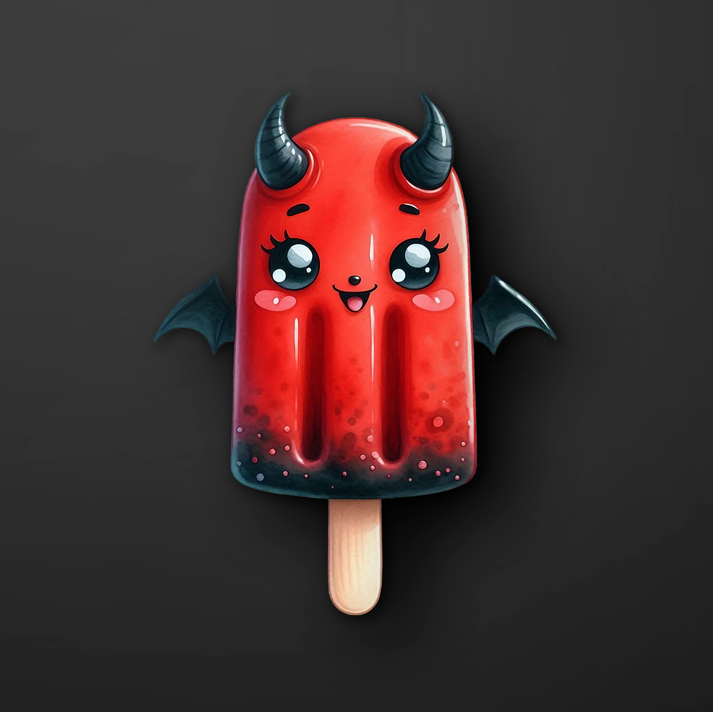 Little Devil Popsicle Kid Sticker