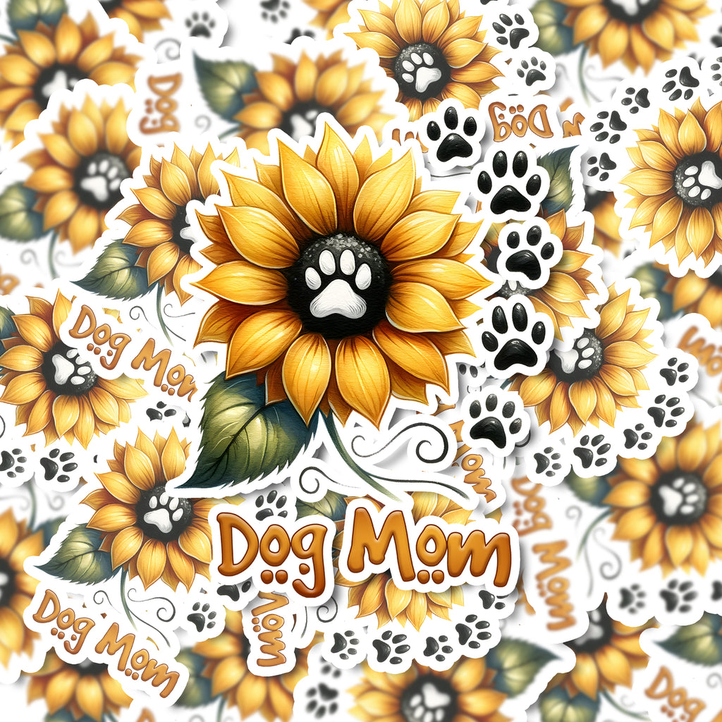 Dog Mom Sunflower Magnet