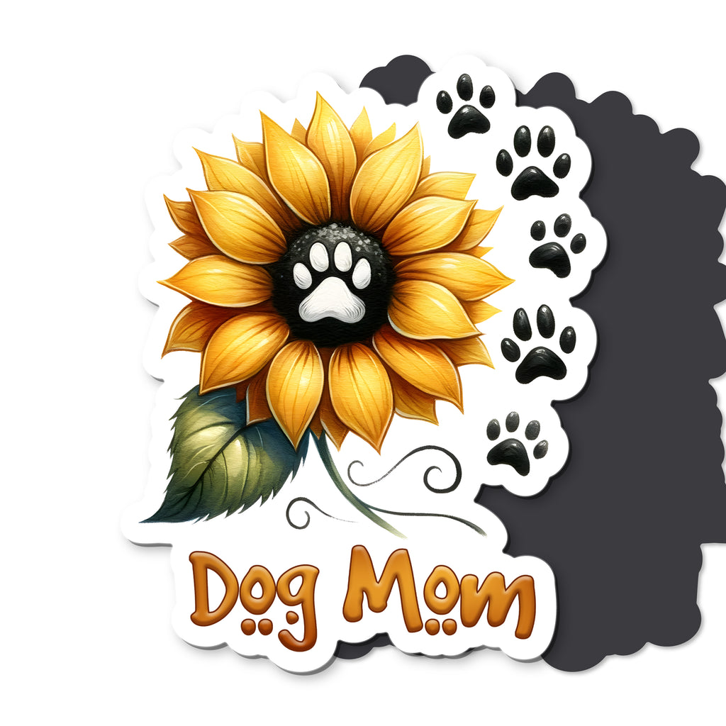 Dog Mom Sunflower Magnet