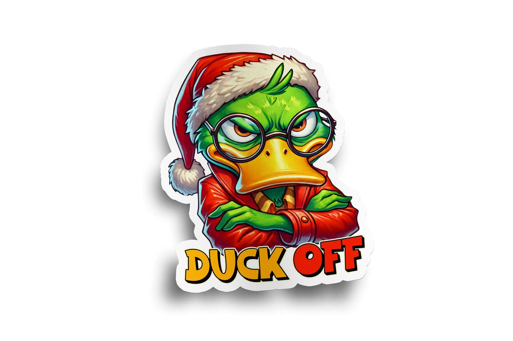 Duck OFF Christmas Sticker