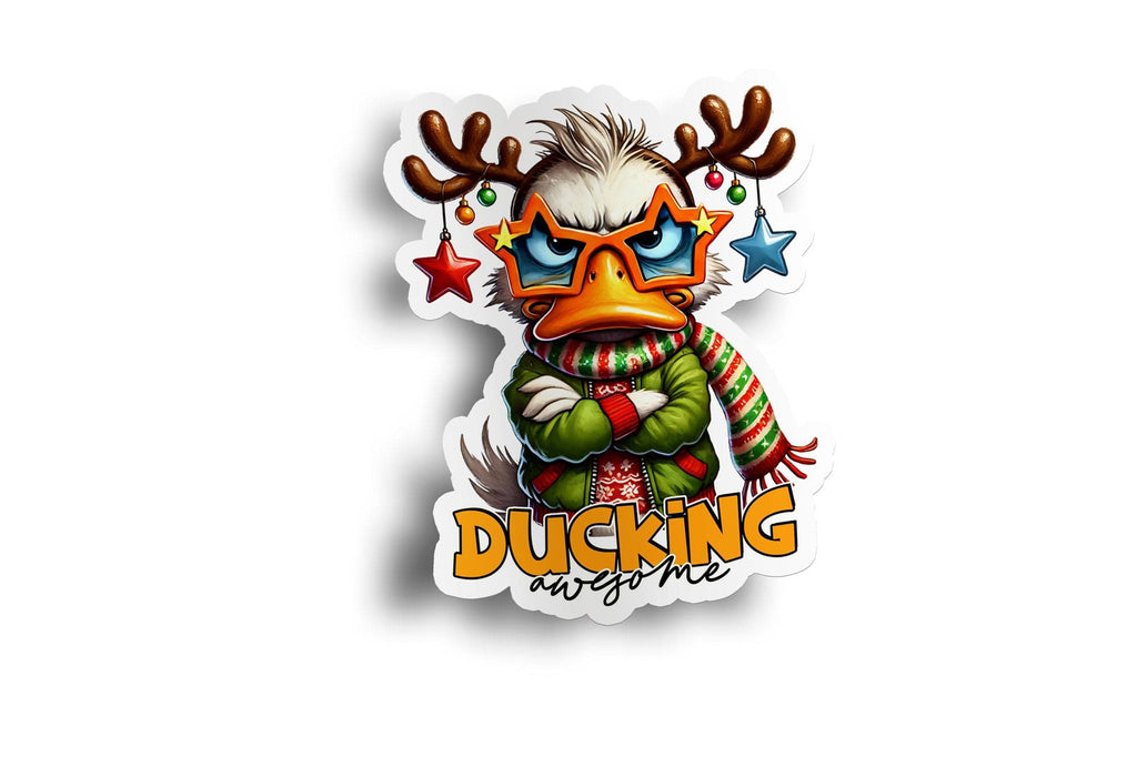 Ducking Awesome Christmas Sticker