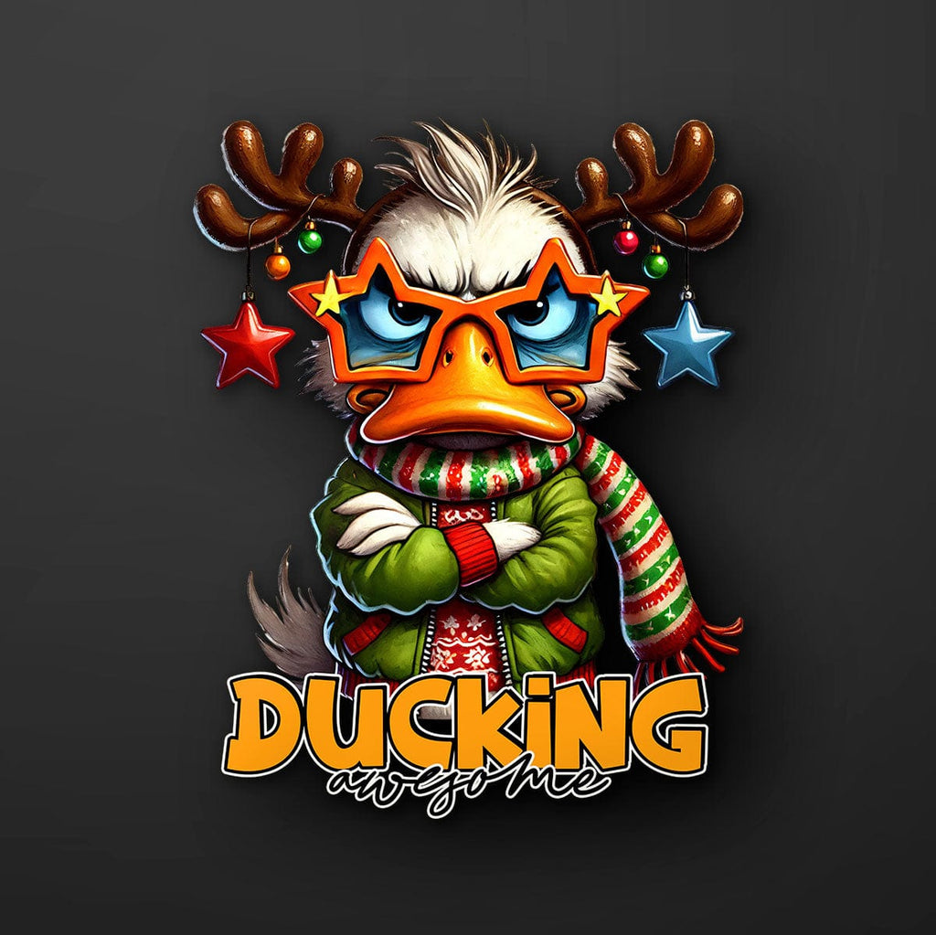 Ducking Awesome Christmas Sticker