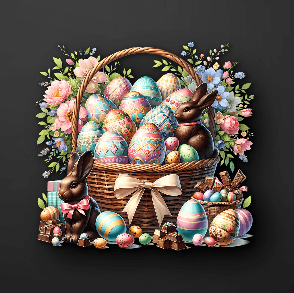 Easter Bunny Basket Sticker