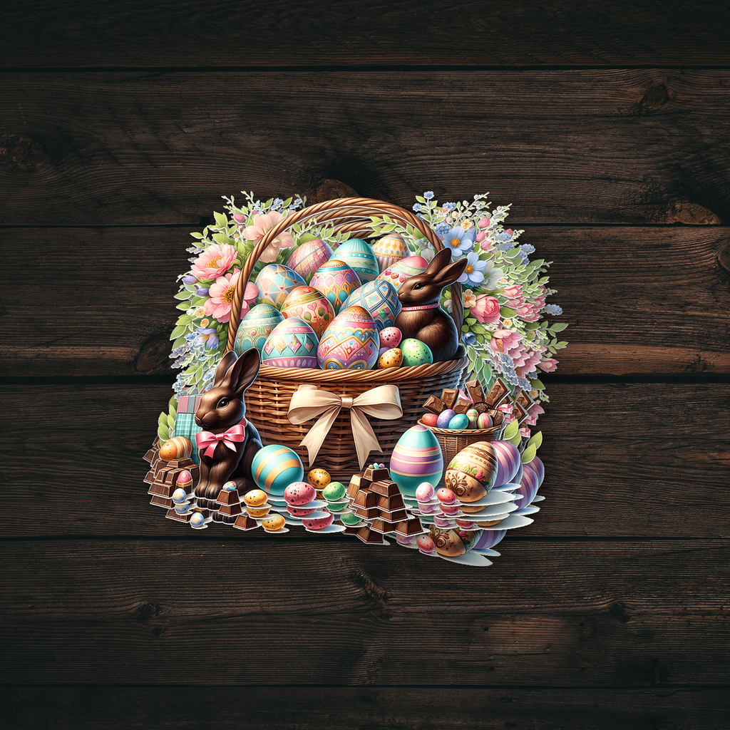 Easter Bunny Basket Sticker