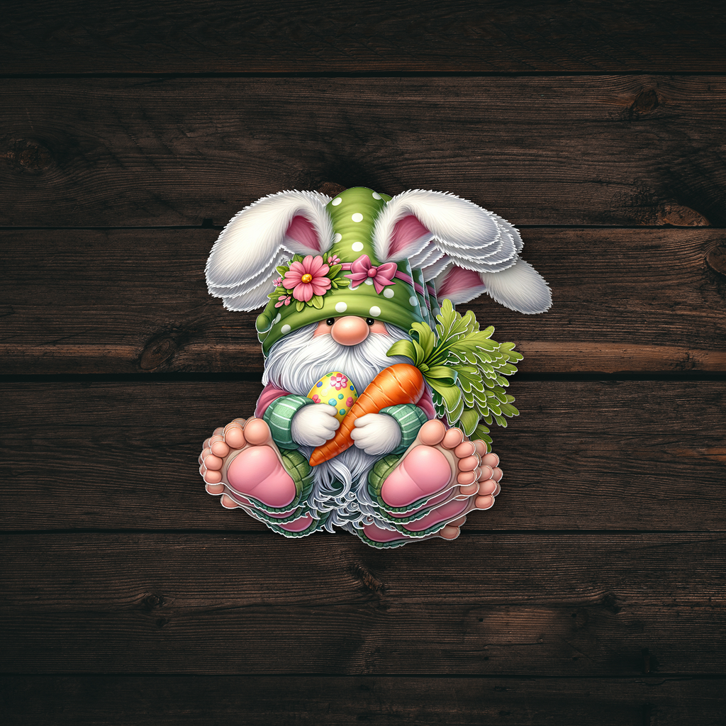 Gnome Easter Bunny Sticker