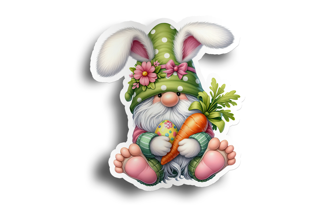 Gnome Easter Bunny Sticker