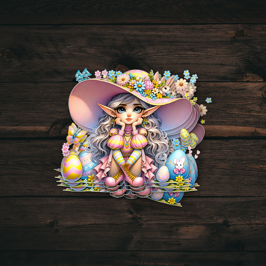 Elf Easter Sticker