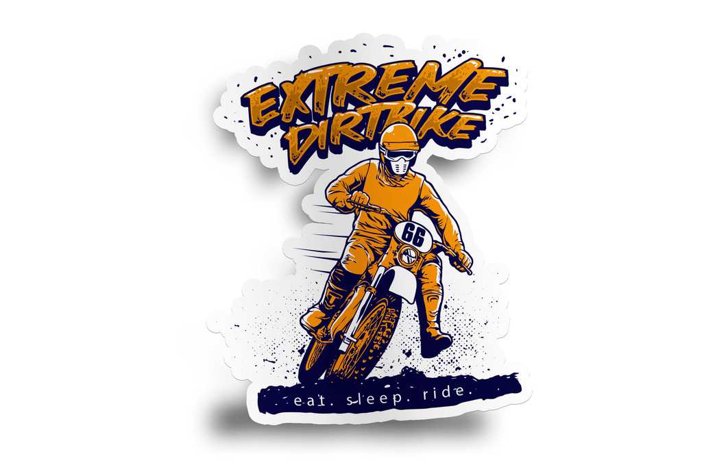 Extreme Dirt Bike Rider Sticker