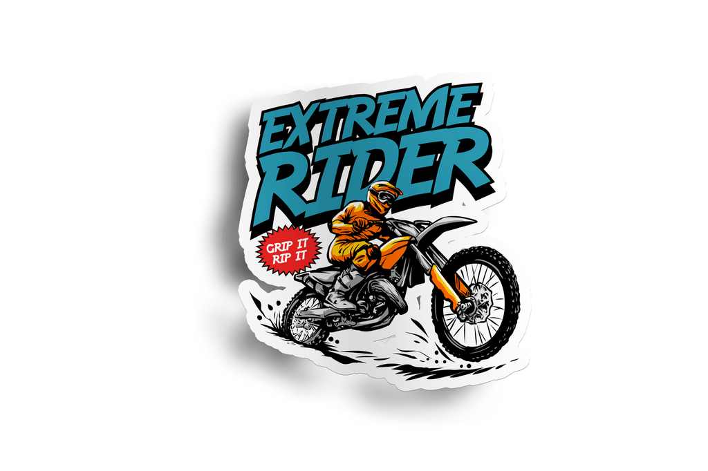 Extreme Motocross Rider Sticker