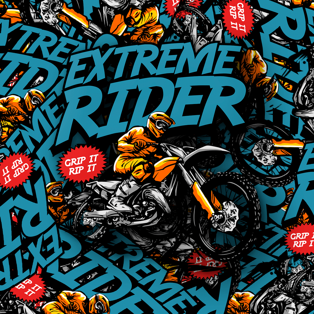 Extreme Motocross Rider Sticker