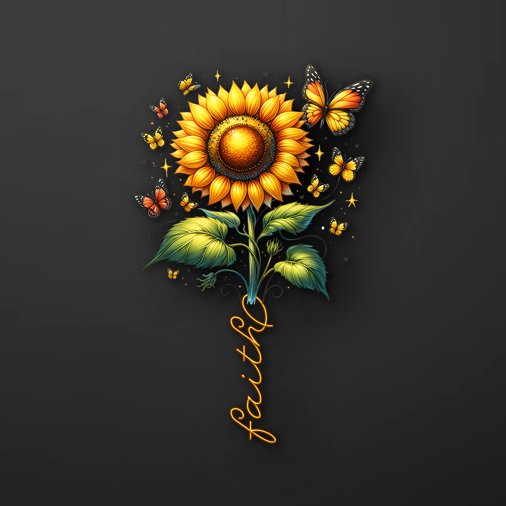 Faith Sunflower Sticker