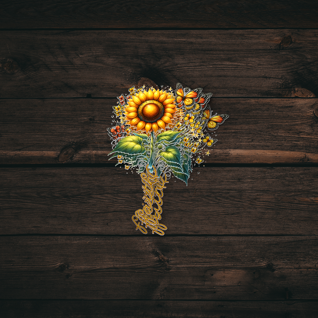 Faith Sunflower Sticker